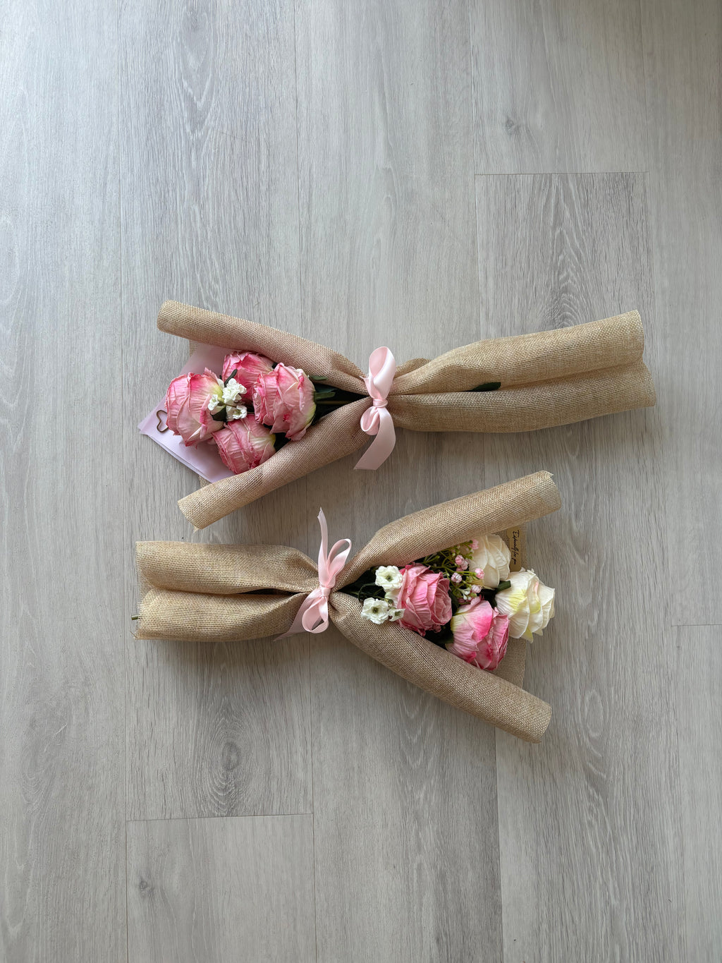 Pink/Cream Mini Rose Bouquet