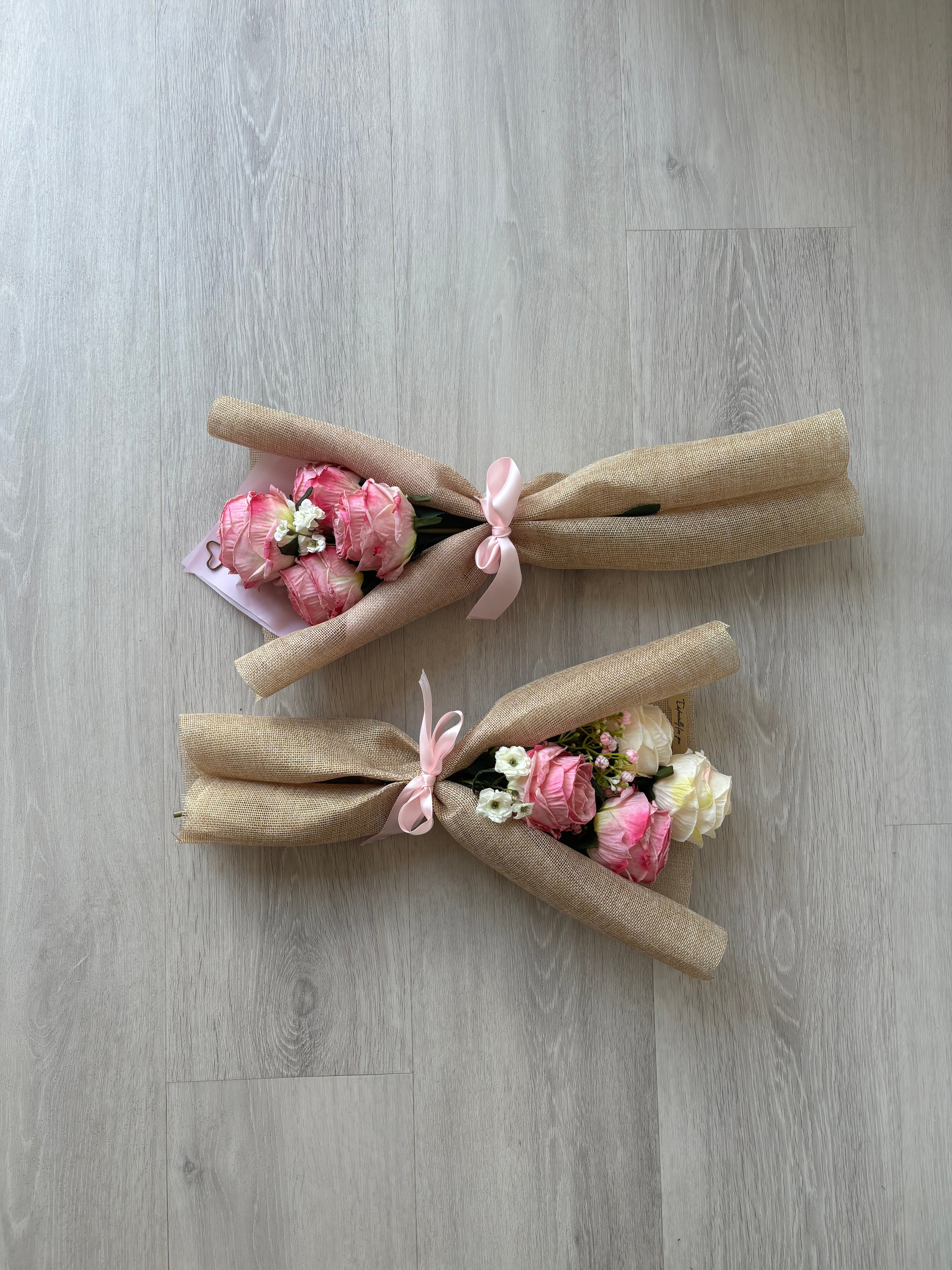 Pink/Cream Mini Rose Bouquet