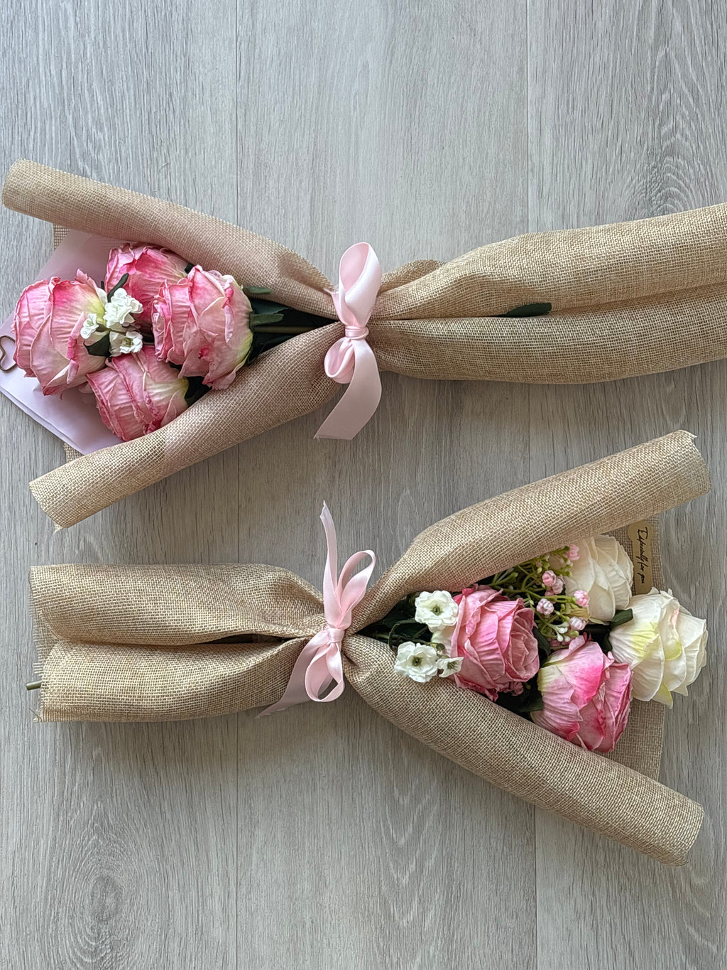 Pink/Cream Mini Rose Bouquet