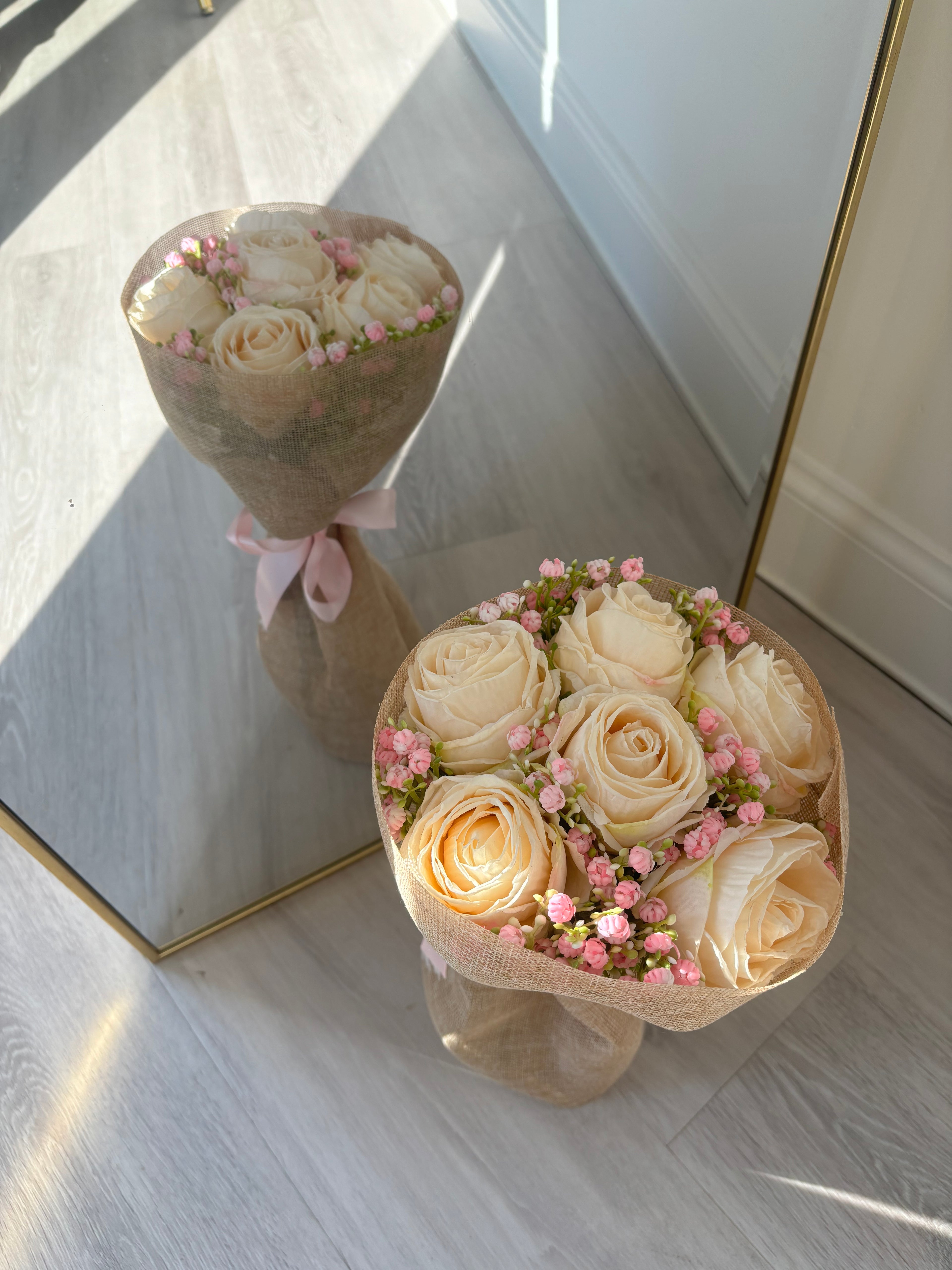 Mini Cream Rose Bouquet