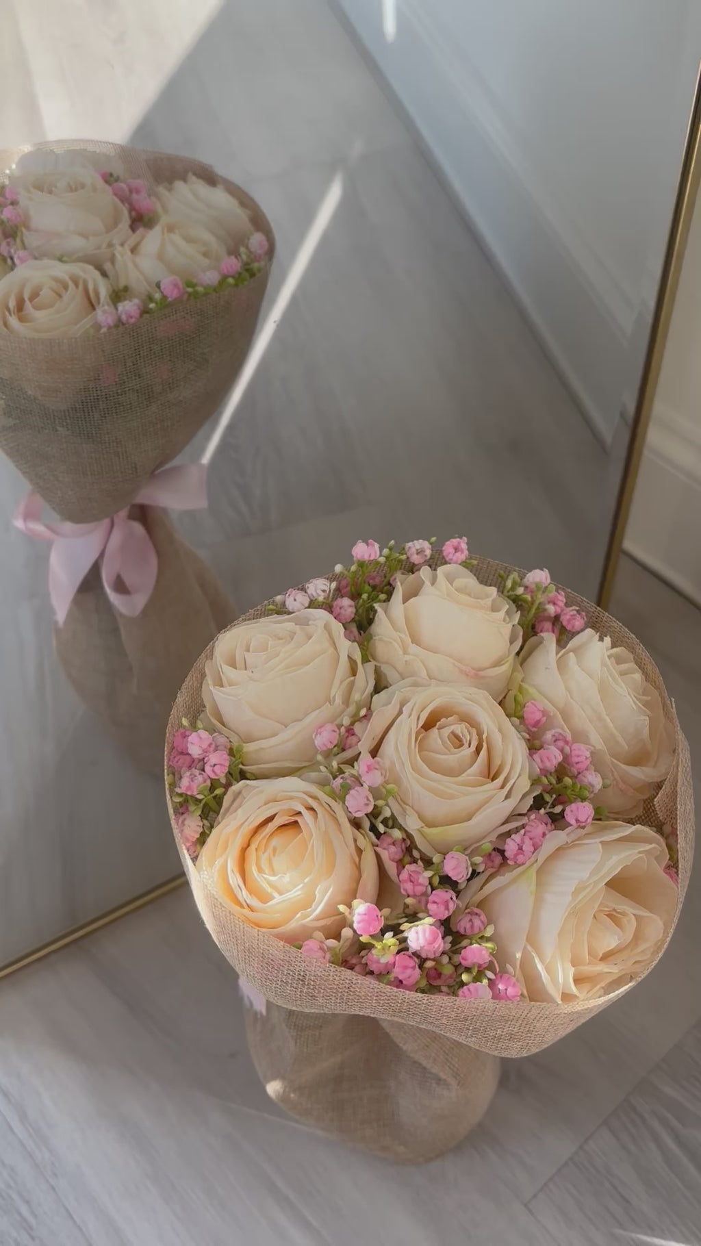 Mini Cream Rose Bouquet
