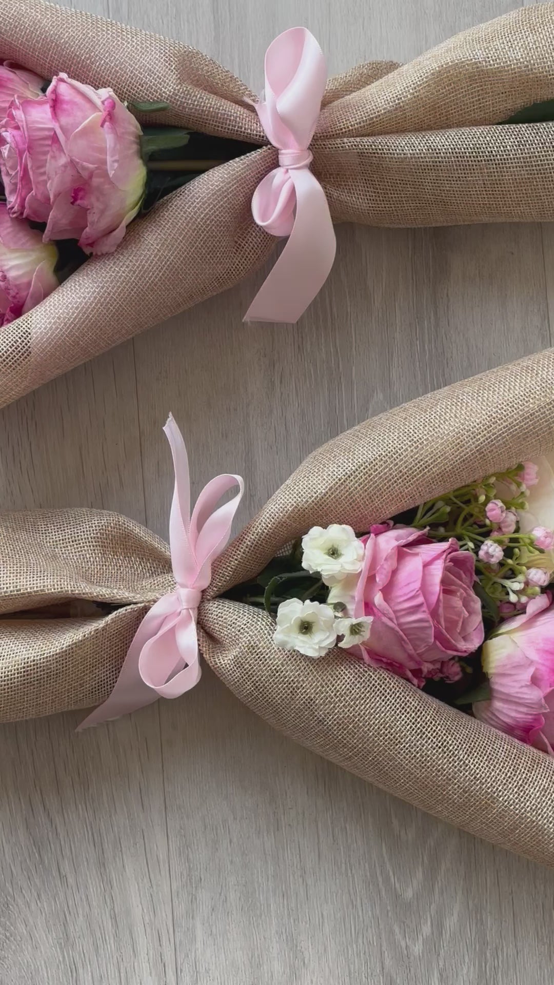 Pink/Cream Mini Rose Bouquet