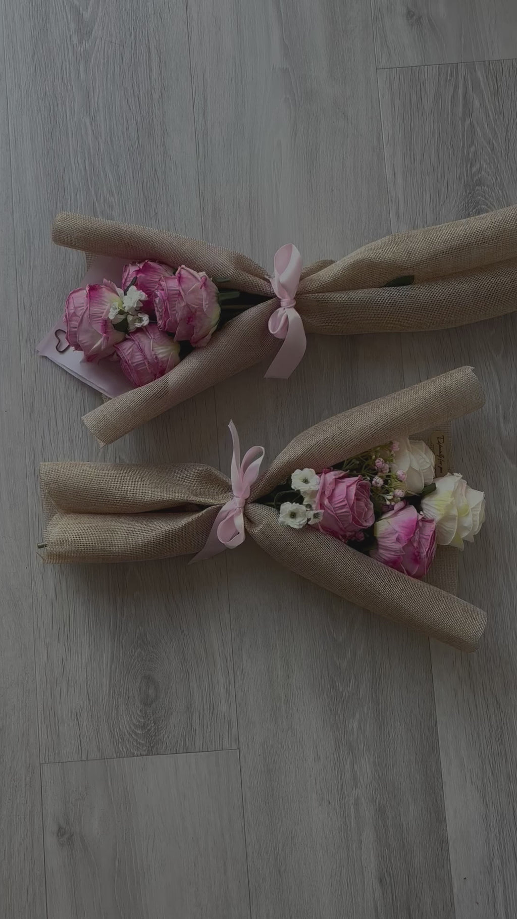 Pink/Cream Mini Rose Bouquet