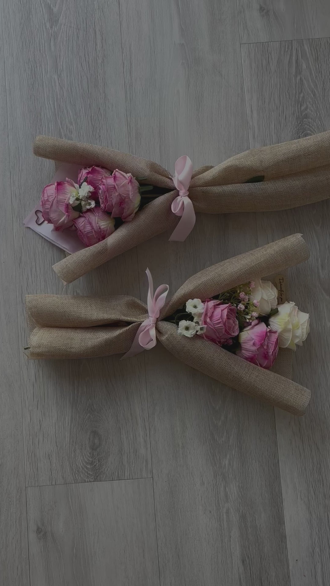 Pink/Cream Mini Rose Bouquet