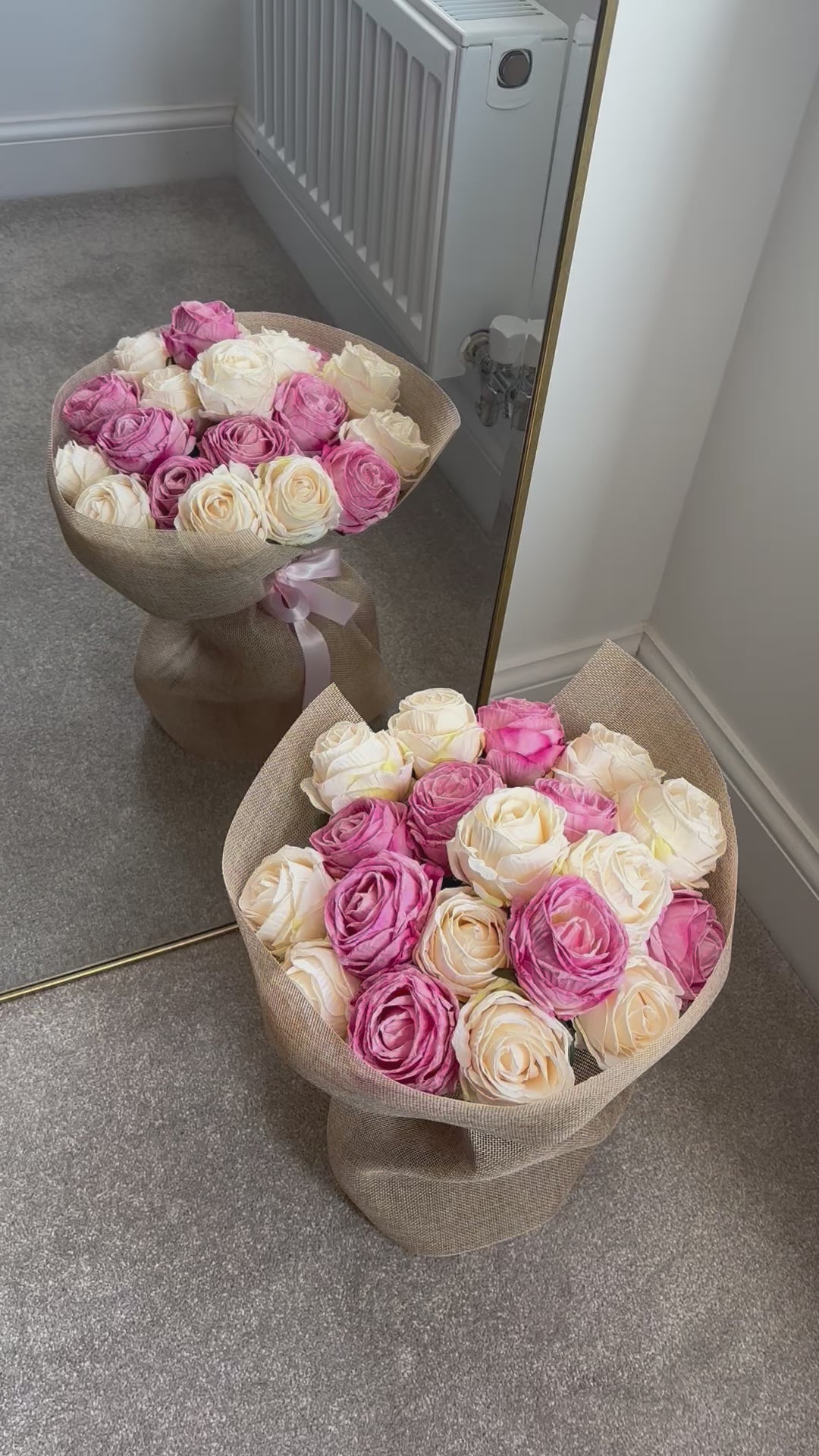 Pink and Cream Rose Bouquet